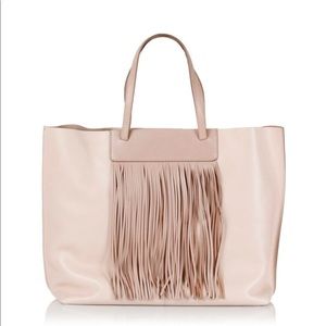 Tod’s Giant Fringe tote in tan camel